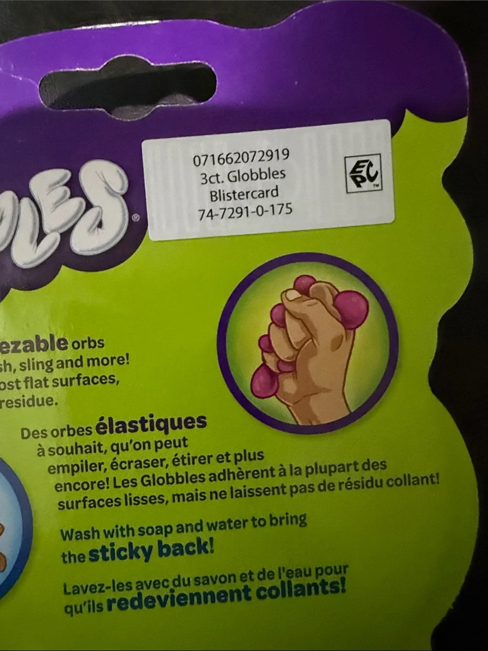 New Crayola Globs Stretchy Sticky Balls - Pink, Green, Yellow